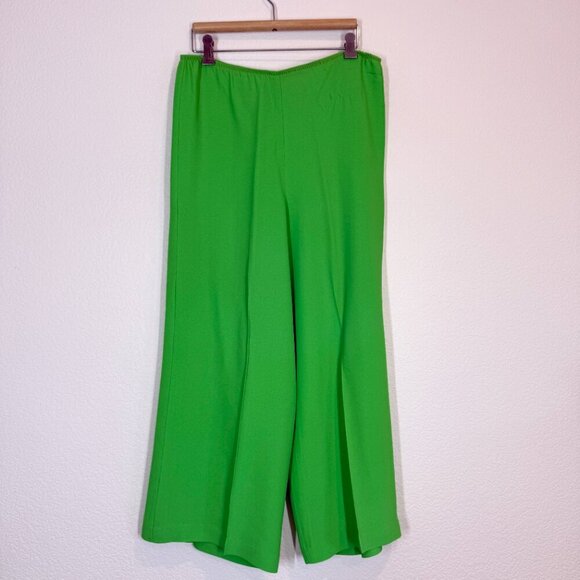 Vintage Indorables of California 60s Pants Suit Set Bright Green Retro Medium - Picture 9 of 13